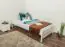 Einzelbett/ Gästebett Kiefer massiv Vollholz weiß lackiert 80, inkl. Lattenrost - Liegefläche 100 x 200 cm