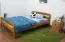 Kinderbett / Jugendbett Kiefer Vollholz massiv Eichefarben A6, inkl. Lattenrost - Abmessung 140 x 200 cm
