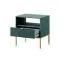 Elegante Nachtkommode Worthing 15, Farbe: Grün / Gold - Abmessungen: 56 x 54 x 39 cm (H x B x T)
