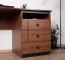 Schreibtisch Mojokerto 06, Farbe: Walnuss / Schwarz - Abmessungen: 77 x 160 x 60 cm (H x B x T)