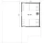 Ferienhaus F25 mit Terrasse, Unterstand u. Schlafboden | 65,7 m² | 70 mm Blockbohlen | Naturbelassen | Fenster 1-Hand-Dreh-Kippsystematik