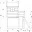Spielturm S20B, Dach: Grau, inkl. Wellenrutsche, Balkon, Sandkasten und Holzleiter - Abmessungen: 330 x 251 cm (B x T)