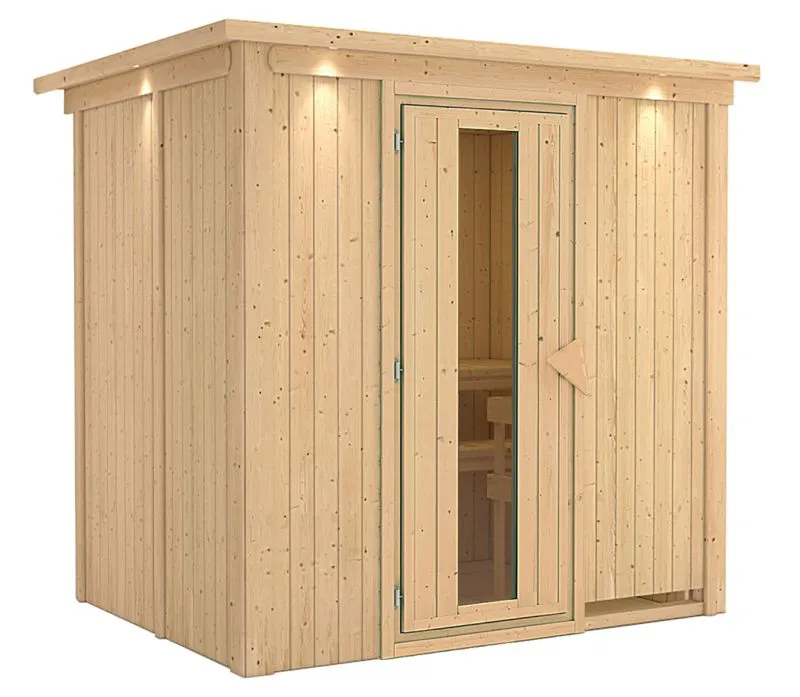 Sauna Giorgia 02, 68 mm Wandstärke - 210 x 165 x 202 cm (B x T x H)