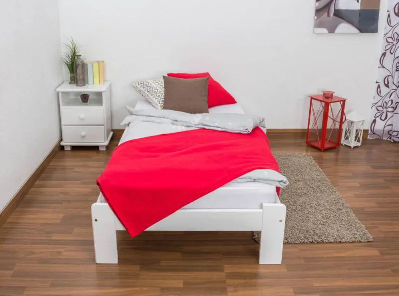 Futonbett Kiefer 90 x 200 cm Weiß Abbildung