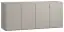 Kommode Bentos 04, Farbe: Grau - Abmessungen: 70 x 160 x 47 cm (H x B x T)