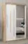Schiebetürenschrank / Kleiderschrank mit Spiegel Tomlis 02B, Farbe: Eiche Sonoma / Weiß matt - Abmessungen: 200 x 120 x 62 cm (H x B x T)