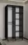 Schlichter Schiebetürenschrank mit fünf Fächern Jotunheimen 38, Farbe: Schwarz - Abmessungen: 208 x 100,5 x 62 cm (H x B x T)