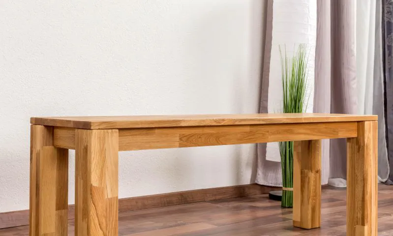 Hockerbank Eiche Massivholz Abbildung