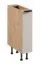 Küchenunterschrank / Apothekerschrank | 1 Schublade mit 2 Regalen | Farbe: Eiche Puccini / Beige | Soft-Close Funktion | 20 x 52 x 87 cm | schmal | verstellbare Beine | Metallgriff