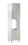 Küchenschrank | 2 Drehtüren | Farbe: Weiß / Beige | Soft-Close Funktion | 60 x 58 x 247 cm | 5 Fächer | Metallgriffe | für Einbau eines Backofen | Türanschlag: Links