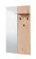Garderobe Komplett - Set C Crina, 5-teilig, ein Schrank, ein Spiegel, eine Kommode, ein Schuhschrank mit Sitzkissen, eine Garderobe mit Spiegel, ABS-Kantenschutz