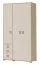 Kinderzimmer - Drehtürenschrank / Kleiderschrank Benjamin 19, Farbe: Buche / Creme - 236 x 126 x 56 cm (H x B x T)