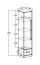 Kinderzimmer - Schrank Walter 04, Farbe: Weiß / Rosa Hochglanz - 191 x 40 x 40 cm (H x B x T)
