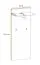 Garderobe mit Ablagemöglichkeit Ringerike 11, Farbe: Anthrazit - Abmessungen: 157 x 60 x 28 cm (H x B x T), mit zwei Haken