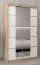 120 cm breiter Kleiderschrank mit 2 Türen | 5 Fächer | Farbe: Sonoma Eiche / Weiß Abbildung