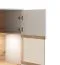 Vitrine | Farbe: Kaschmir / Eiche Artisan | eine Glastür | sechs Fächer | 85 x 40 x 122 cm | breit | getöntes Glas | ABS | für Wohnzimmer