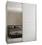 Kleiderschrank / Schiebetürenschrank | 245,5 x 190 x 64 cm | Soft-Close | Spiegel | Farbe: Weiß | 2 Schiebetüren | 11 Fächer | 2 Kleiderstangen