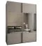 Kleiderschrank / Schiebetürenschrank | 11 Fächer | 2 Schiebetüren | 245,5 x 190 x 64 cm | Spiegel | Soft-Close | 2 Kleiderstangen | Farbe: Kaschmir