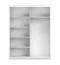 1,6 Meter breiter Kleiderschrank / Schiebetürenschrank | Weiß | Galtee 03 | 160 x 61 x 200 cm | 2 Türen | 6 Fächer | großes Volumen
