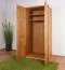 Schlafzimmer - Kleiderschrank, Farbe: Natur, Eiche teilmassiv – 222 x 104 x 61 cm (H x B x T)