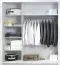208 cm breiter Kleiderschrank mit 6 Fächern und 3 Türen | Farbe: Weiß Abbildung