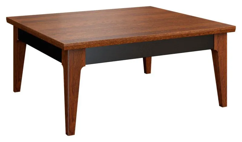 Beistelltisch Couchtisch Eiche teilmassiv Farbe: Nuss 41x90x90 cm Abbildung