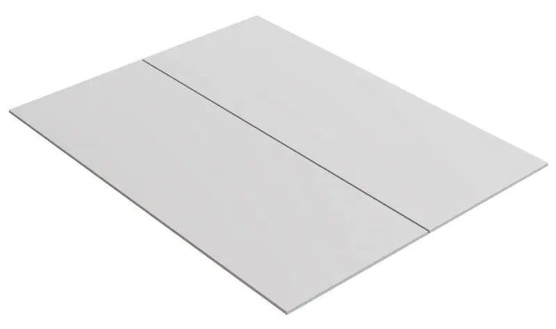 Bodenplatte für Doppelbett, Farbe: Weiß - 79,20 x 204 cm (B x L)