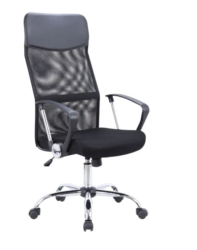 Moderner Drehstuhl Tamest 49 in Schwarz, 113 - 124 x 64 x 60 cm, drehbar und höhenverstellbar, bequemer Bürostuhl, langlebig