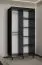 Kleiderschrank mit zwei Kleiderstangen Jotunheimen 182, Farbe: Schwarz - Abmessungen: 208 x 100,5 x 62 cm (H x B x T)