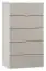 Kommode Bellaco 30, Farbe: Weiß / Grau - Abmessungen: 114 x 63 x 47 cm (H x B x T)