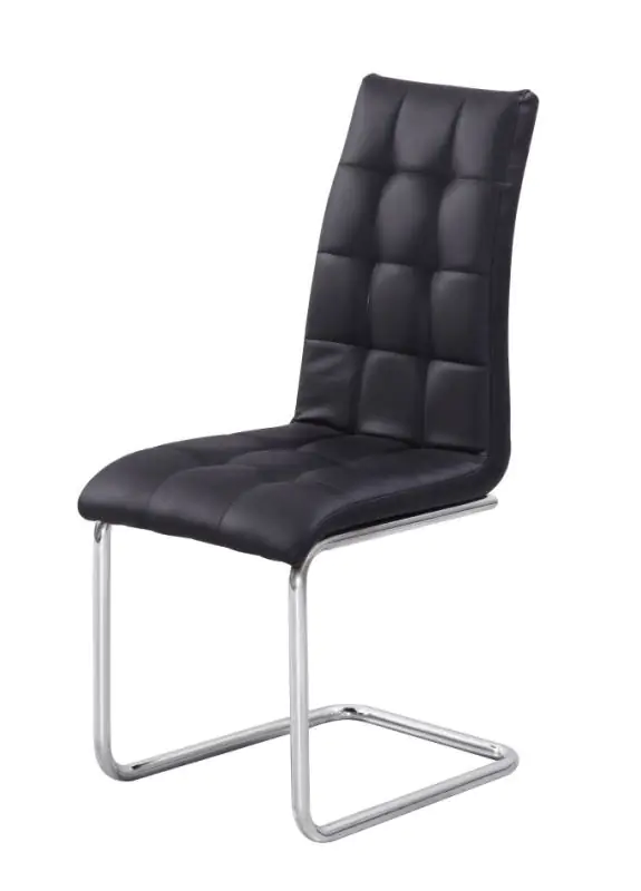Eleganter Stuhl Maridi 101, Schwarz, 98 x 43 x 56 cm, stabile Konstruktion, Kunstlederbezug, hochwertige Materialien für besondere Langlebigkeit 