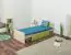 Kinderbett / Jugendbett Dennis 13 inkl. Schublade, Farbe: Esche Grün - Liegefläche: 80 x 195 cm (B x L)
