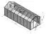 Gewächshaus Endivie L12, HKP 6 mm, Grundfläche: 12,50 m² - Abmessungen: 570 x 220 cm (L x B)