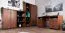 Regal Mojokerto 15, Farbe: Walnuss / Schwarz - Abmessungen: 194 x 80 x 39 cm (H x B x T)