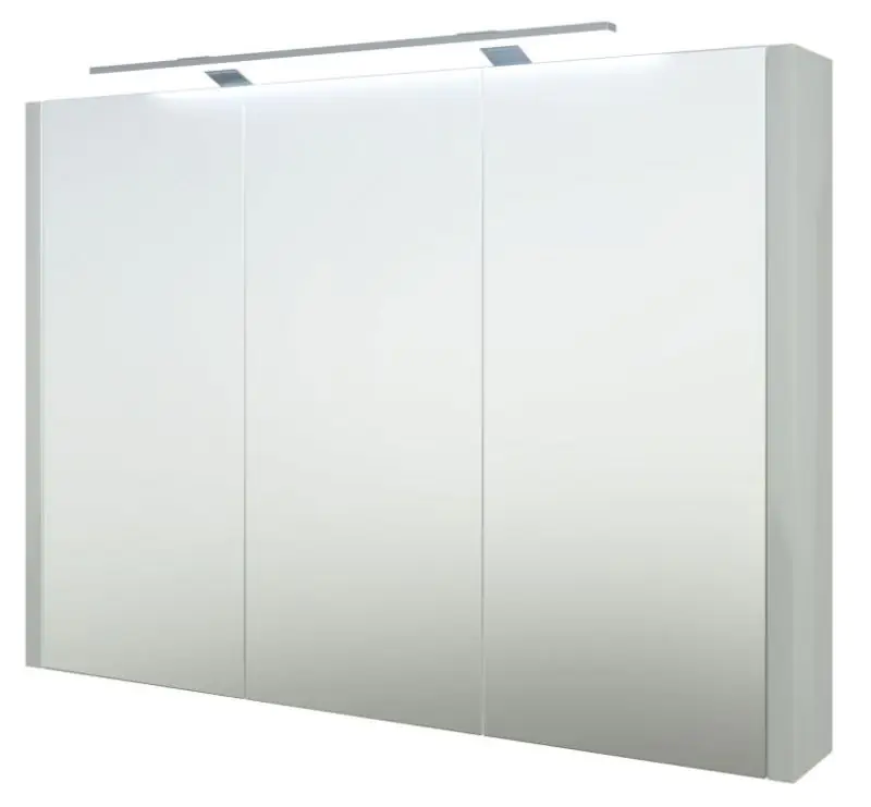 Bad - Spiegelschrank Bidar 22, Farbe: Weiß glänzend – 65 x 90 x 12 cm (H x B x T)