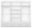2,5 Meter breiter Schiebetürenschrank / Kleiderschrank mit Spiegel Grau / Weiß | Lusatian 34 | 218 x 250 x 61 cm | 3 Türen | 4 Schubladen | 7 Fächer