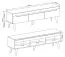 TV-Unterschrank mit drei Schubladen Cathcart 04, Farbe: Eiche Riviera / Weiß - Abmessungen: 50 x 160 x 40 cm (H x B x T)