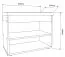 Sitzbank mit Stauraum / Schuhschrank 60 | Farbe: Nimfea alba | 2 Fächer | weicher grauer Stoffbezug | 60 x 32 x 48,6 cm | Sitzbank zum aufklappen