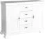 Kommode Sentis 04, Farbe: Kiefer Weiß - 97 x 128 x 46 cm (H x B x T)