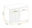 Garderobe Komplett - Set D Angvik, 5-teilig, Farbe: Eiche / Schwarz, zwei Schuhschränke, ein Garderobenschrank, ein Spiegel, vier Haken