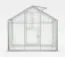 Gewächshaus - Glashaus Rucola L8, Wände: 4 mm gehärtetes Glas, Dach: 6 mm HKP mehrwandig, Grundfläche: 7,90 m² - Abmessungen: 360 x 220 cm (L x B)