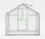 Gewächshaus - Glashaus Grünkohl L5, gehärtetes Glas 4 mm, Grundfläche: 4,80 m² - Abmessungen: 220 x 220 cm (L x B)