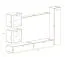 Elegante Wohnwand Balestrand 277, Farbe: Weiß / Schwarz - Abmessungen: 180 x 280 x 40 cm (H x B x T), mit Push-to-open Funktion