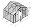 Gewächshaus - Glashaus Mangold XL7, gehärtetes Glas 4 mm, Grundfläche: 6,40 m² - Abmessungen: 220 x 290 cm (L x B)