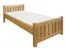 Einzelbett / Gästebett Buche massiv Vollholz natur 107, inkl. Lattenrost - Abmessung 90 x 200 cm (B x L)