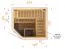 Elementsauna Tirari 68 mm mit Dachkranz - Außenmaße (B x T x H): 194 x 175 x 199 cm