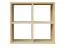 Bücherregal - 64 cm breit, Kiefer Holz-Massiv, Farbe: Natur