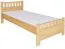 Kinderbett / Jugendbett Kiefer massiv Vollholz natur 68, inkl. Lattenrost - 100 x 200 cm (B x L)