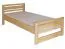 Kinderbett / Jugendbett Kiefer massiv Vollholz natur 72, inkl. Lattenrost - Abmessung 100 x 200 cm
