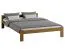 Jugendbett im schlichten Design Ansalonga 11, Kiefer Vollholz massiv, Farbe: Eiche - Liegefläche: 120 x 200 cm (B x L)